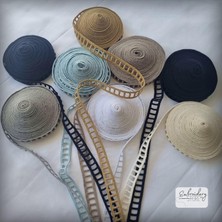 Şerit Motifli Şerit Nakış Modeli | Nakış Aksesuar (Siyah)