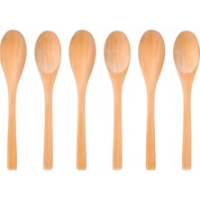 High-Tech 6 Adet Küçük Tahta Kaşık, Pişirme Baharat Kaşıklar, Mini Tadım Kaşıkları Tuz, Bal, Kahve, Çay, Şeker, Reçel, Hardal Için