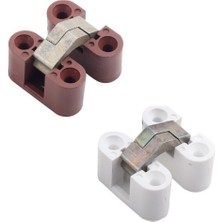 Hırdavat Plastik Oval Masa Menteşesi Zamak Gövde (2 Adet) Beyaz