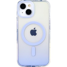 iPhone 13 Kılıf Kablosuz Şarj Özellikli Şeffaf Transparan Renk Geçişli Toros Kapak