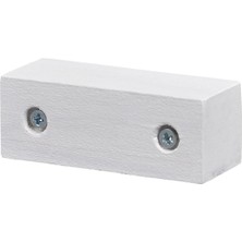 Masa Sandalye Mobilya Koltuk Ayak Yükseltici Ağaç Takoz 4'lü Set Boy 3 cm En 8 cm Beyaz