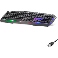 Kablolu Klavye Q Rgb Raınbow Gri OKW213G