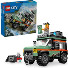City 4x4 Arazi Dağ Arabası 60447-6 Yaş ve Üzeri Çocuklar Için Yaratıcı Oyuncak Yapım Seti, Doğum Günü Hediyesi (221 Parça)