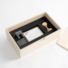 Inspire Ahşap Kaşe Seti - Ilham Mesajlı Kitap Mührü Kaşesi