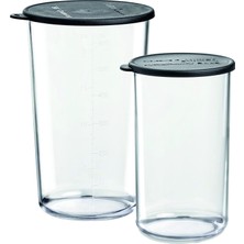 - Cam Bardak Seti, 400 ml / 700 Ml, Isıya Dayanıklı, Cam, Kapak Dahil