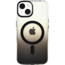 iPhone 13 Kılıf Kablosuz Şarj Özellikli Şeffaf Transparan Renk Geçişli Toros Kapak