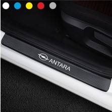 Opel Antara Için Uyumlu Aksesuar Oto Kapı Eşiği Sticker Karbon 4 Adet