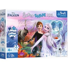 50010 60 Xxl Super Shape Çılgın Şekil Yapbozlar, Büyük Parçalar, Renkli Yapbozlar, Masal Karakterleri, 4 Yaşından Büyük Çocuklar Için Eğlence, Frozen, Dans Eden Kız Kardeşler