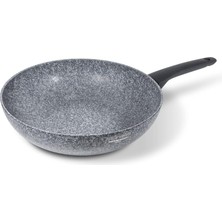 Sinfonia Wok 28 cm Endüksiyon Için De Uygundur, Mineral Parçacıklarla Güçlendirilmiştir, Italya'da Üretilmiştir