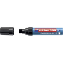 388 Flipchart Markör - Siyah - 1 Kalem - Kama Ucu 4-12 mm - Yazı Tahtaları Üzerine Yazmak, Çizmek ve Işaretlemek Için Kalem - Mürekkep Kağıdın Üzerinden Dökülmez - Kurumaz - Yoğun Renkli