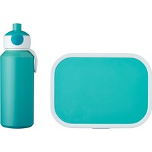 Mola Seti Campus Turkuaz – Içecek Şişesi ve Beslenme Kutusu Bento Kullanımı ile – Okul ve Boş Zaman Için Ideal – Bulaşık Makinesinde Yıkanabilir, Abs, 0 Mm, 2, 400 ml + 4 Tereyağı Ekmeği