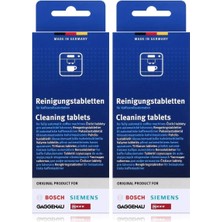 2'li Paket Temizlik Tableti, Kahve Otomatları Için, Termo Sürahiler TCZ6001 2 x 10 Tablet