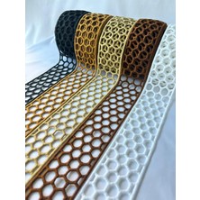 Petek Tasarımlı Dekoratif Şerit Aksesuarı (Beyaz)