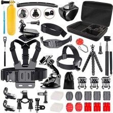 50 Parça Aksiyon Kamera Aksesuar Seti Çantalı – Gopro ile Uyumlu, Djı ile Uyumlu, INSTA360 ile Uyumlu Çantalı Spor Montaj Kiti Vlog Seyahat Çekim Aparatları