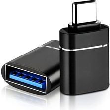 Metal Mini USB 3.1 Type-C'den USB 3.0'a Çevirici Adaptör, Tak Çalıştır, Otg Çevirici, Macbook, iPad Air, iPad Pro, Surface Pro, Xps Uyumlu