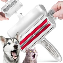 Hazneli Kedi Köpek Tüy Toplayıcı Kırmızı - Halı, Yatak, Koltuk, Giysi, Toz ve Kıl Temizleyici - Pratik ve Dayanıklı