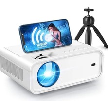 Sunspark 500W 5g Wi-Fi + 5.1 Bluetooth 1080P Destekli Projeksiyon Cihazi - LCD LED - 240 Inç Yansitma - Dahili Hoparlör - Tv Stick/ps5/hdmı/usb/vga/av