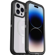 iPhone 14 Pro Max Defender Xt Kılıf, Magsafe ile Uyumlu, Darbeye Dayanıklı, Ultra Sağlam, Koruyucu Kılıf, Askeri Standartlara Göre 4 Kez Test Edilmiştir, Şeffaf/siyah