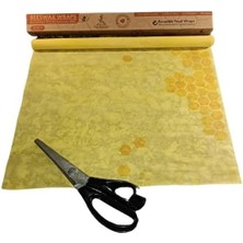 Balmumu Gıda Sargısı - Yeniden Kullanılabilir - Çevre Dostu Sıfır Atık - Ekmek ve Sandviç Sargısı - Sürdürülebilir Hediyeler Yeniden Kullanılabilir Balmumu Gıda Sargıları 33X100CM