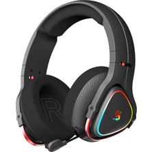 MR720 Siyah Rgb Şarjlı Kablosuz (Bluetooth+2.4g) & Kablolu Kullanım Mikrofonlu Oyuncu Gamer Kulaklığı (Pc, Telefon, Tablet, Ps5, Xbox,  ile Kullanım)