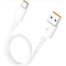 Elektronik Kısa 30 cm 27W Hızlı Type C Şarj Kablosu USB To Type-C Dönüştürücü Pd Hızlı Şarj Data Kablo, Powerbank ve Araç Içi Şarj Kablosu   Uyumlu
