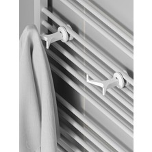 Nesil,banyo Askısı, Bornoz Askısı, Kolay Kurulum, Havlu Kıyafet Askıs, V Şeklinde(2 Adet) (Beyaz)
