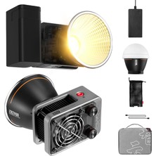 Molus X60 Combo Cob LED Video Işığı 60W Iki Renkli 2700-6500K Difüzörlü App Kontrolünü Destekler Bir Pil