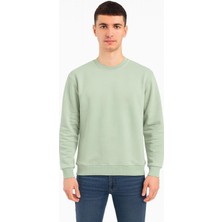 Erkek Oversize Uzun Kol Sıfır Yaka SWEATSHIRT-7383