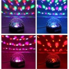 LED Işıklı Bluetooth Özellikli Disko Topu Sd Kart ve USB Bellek Girişli Hoparlör