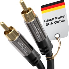 – 3m – Cinch Derin Bas Hoparlör Kablosu, 1x1 Cinch/rca, Ses/dijital/video (Koaksiyel Kablo, Rca Fişi/fiş, Amplifikatör/hifi, Ses Sinyali Veya Kompozit Video Için, 75 Ohm, Siyah)