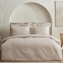 Home Uniq %100 Pamuk Saten Çift Kişilik Nevresim Takımı Taş