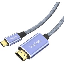 4K/60Hz Type-C 3.1 To HDMI 2.0 Dönüştürücü Kablo 2 Metre