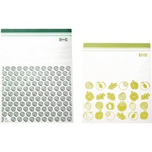 Plastik Torba Istad, 30 Adet Paket, Şunlardan Oluşur: 15 Torba 6 L (28,5 x 41 Cm) ve 15 Torba 4,5 L (27 x 34 Cm), Tekrar Kullanılabilir, Çünkü Tekrar Kapatılabilir