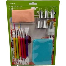 Pasta Dekorasyon Seti, Çok Renkli Spatulalar, Metal Uçlar, Silikon Alet ve Aksesuarlar