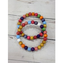 Metal Yuvarlak Ahşap Boncuk Çanta Kulpu 12 cm