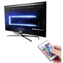 Dükkan Tv Monitör Arkası Kumandalı Rgb Şerit LED Iç Mekan LED Işıldak | Animasyonlu Rgb Şerit LED (2 Metre)