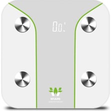 Akıllı Bluetooth Tartı, Yağ ve Vücut Kompozisyonu Ölçer, Beyaz, Cam Materyal