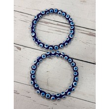 Metal Nazar Boncuklu Çanta Kulpu 12 cm