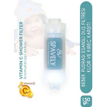 Spavely Bebek Pudrası Duş Başlığı Filtresi Arıtması Güney Kore Menşei Klor Kireç Karşıtı Hoş Kokulu 150 gr