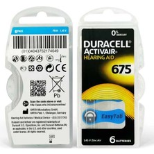 Duracell Activair 675 Kulaklık Pili 6'lı