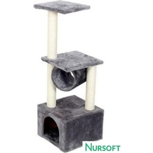 Gri Tırmalama Evi ve Platformu, Kedi Için Konforlu ve Eğlenceli Tasarım