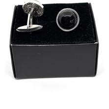 Oya Silver Oniks Taşlı Gümüş Kol Düğmesi