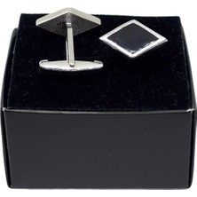 Oya Silver Royal Onyx Gümüş Kol Düğmesi