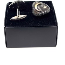 Oya Silver Gümüş Rose Gold Plated Ay Yıldız Kol Düğmesi
