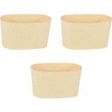 Kapadokya Saksı (Pastel Sarı) 3 Adet