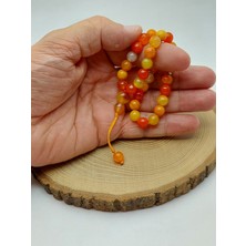 Akik Taşı Portakal Alacalı 33LÜK Özel Tasarım Tesbih 8mm (17300)