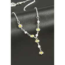 Papatya Mineli Inci Y Kolye