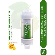 Spavely Yeşil Limon Duş Başlığı Filtresi Arıtması Güney Kore Menşei Klor Kireç Karşıtı Hoş Kokulu 150 gr
