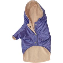 Mor Renkli Su Geçirmez Köpek ve Kedi Yağmurluğu, Şık ve Kullanışlı Tasarım Ile.