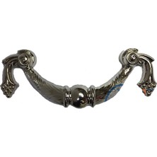 Dekoratif Zamak Üzümlü Kulp - 64MM, Nikel, 1 Adet